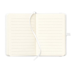 ON Notebook set with hard PU cover and mini pen. Elastic closure satin bookmark and box - Img 6