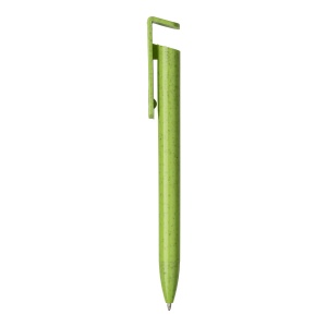 ON PP and wheat straw twist pen with mobile phone stand
