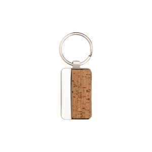 ON Rectangular metal and cork keychain - Img 3