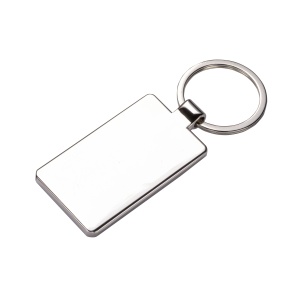 ON Rectangular metal key ring with bamboo front detail - Img 3