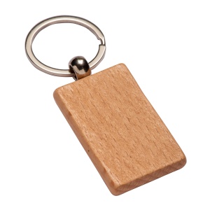 ON Rectangular wooden keychain