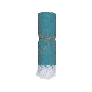 ON Recycled cotton beach towel 150 g/m2. Melange effect and fringes - Img 21
