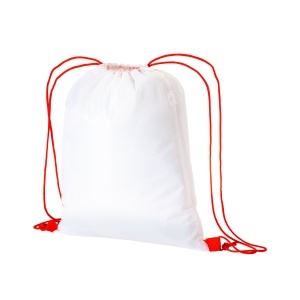 ON Rucsac din poliester alb 210T cu închidere tip șnur și șnururi colorate - Img 8