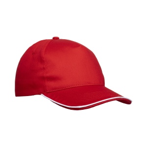 ON Șapcă de baseball din bumbac cu 5 panouri, vizieră sandwich cONtrastantă, închidere cu velcro - Img 1