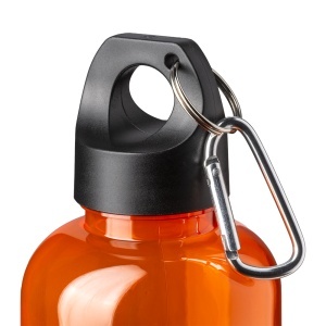 ON Sticlă transparentă din PET reciclat 580 ml. Capac de plastic cu carabină. - Img 12