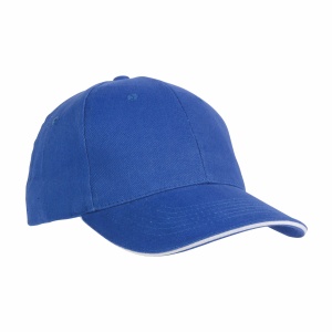 ON Thick cotton 6-panel cap with sandwich visor and adjustable velcro strap
