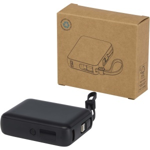 PF™ Acrux baterie externă 10.000 mAh 35W pentru tabletă cu cablu Type-C încorporat – din plastic reciclat - Img 1