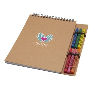 PF™ Doodle set carnet spirală A5 copertă moale și creioane de colorat - Img 4
