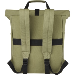 PF™ Joey 15” GRS recycled canvas rolltop laptop backpack 15L