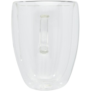 PF™ Manti 2-piece 350 ml double-wall glass cup with bamboo coaster