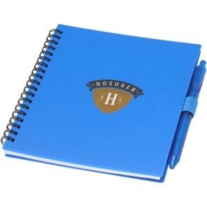 PF™ Niove recycled plastic soft cover notebook and ballpoint pen set (blue ink) - Img 7