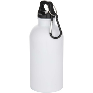 PF™ Oregon 400 ml sublimation RCS recycled single wall stainless steel water bottle with carabiner - Img 1