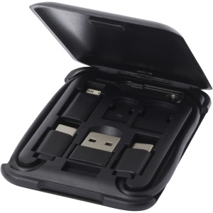 PF™ Savvy recycled plastic modular charging cable with phone holder