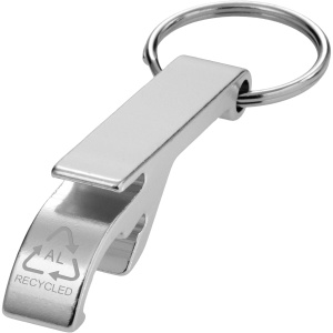 PF™ Tao RCS recycled aluminium bottle and can opener with keychain