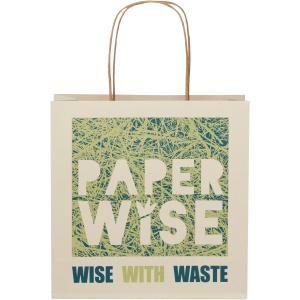 PF Agricultural waste 150 g/m2 paper bag with twisted handles - 24 x 9 x 24 cm