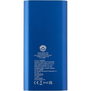 PF Baterie externă wireless Juice, 8000 mAh, tip C, din aluminiu reciclat