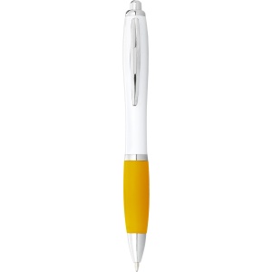PF Nash ballpoint pen with white barrel and coloured grip (black ink) - Img 5
