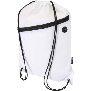 PF Oriole RPET drawstring bag with zipped front pocket 5L