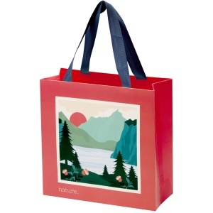 PF Smartfold 230 g/m2 paper bag with ribbon handles and matt lamination - 24 x 10 x 24 cm - Img 3