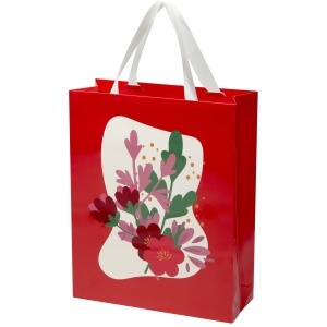 PF Smartfold 230 g/m2 paper bag with ribbon handles and matt lamination - 31 x 12 x 39 cm