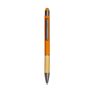 Push button aluminium ball pen with bamboo handle and color touch - Img 8