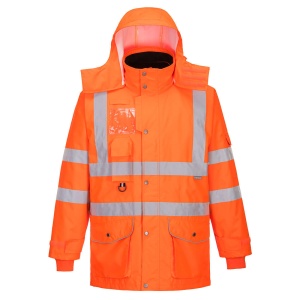 PW Hi-Vis Breathable 7-in-1 Traffic Jacket