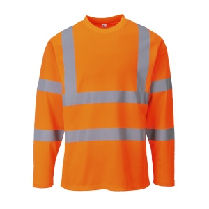 PW Hi-Vis Cotton Comfort T-Shirt L/S