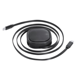 Quook - Charging Cable Recycled ABS/ Recycled Aluminium Suitable for data transfer. Extendable Cable. Micro USB, Type C Connection PD 60W