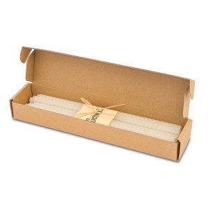 Royal BIELLA set of 2 long beeswax candles