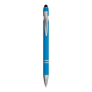 Rubberized aluminium snap pen with touch screen eraser and metal clip - Img 4