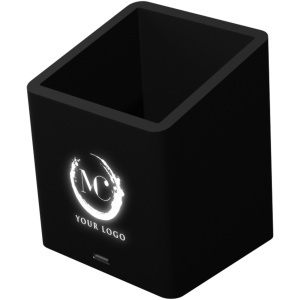 PF Cablu de încărcare SCX.design C40 5-în-1 din rPET cu logo luminos și suport de încărcare de 10W