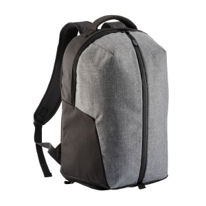 Sports backpack made of 600D melange polyester, large main compartment with laptop holder