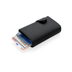 Suport de card standard RFID din aluminiu cu portofel din PU - Img 2