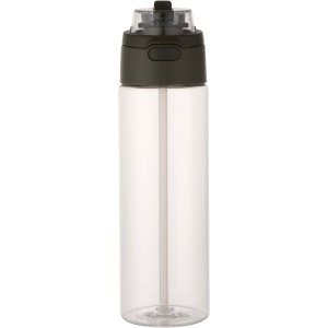 Theron 700 ml RCS recycled plastic water bottle with dual function lid and flip straw - Img 9