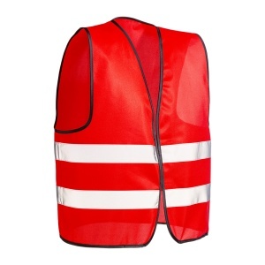 Vestă promoțială din poliester cu bandă reflectorizantă și închidere cu velcro - Img 6