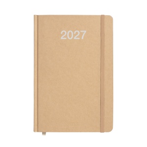 Weekly planner 2027 with hard cardboard cover