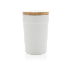 XD™ GRS certified recycled PP mug with bamboo lid