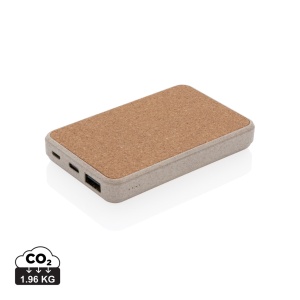 XD™ Cork and Wheat 5.000 mAh pocket powerbank