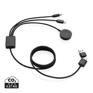 XD™ Terra RCS rPET 6in1 charging cable with watch charger
