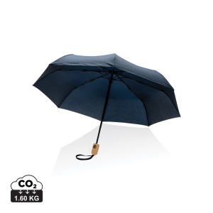 XD™ 21" Impact AWARE™ RPET 190T bamboo auto open/close umbrella