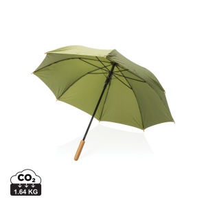 XD™ 23" Impact AWARE™ RPET 190T auto open bamboo umbrella