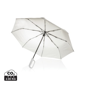 XD™ Yara 21" AWARE™ RPET solid colour umbrella with carabiner