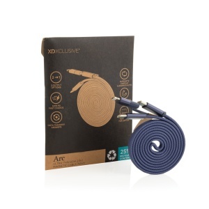 XD Cablu magnetic Arc RCS reciclat ultra-subțire, 60W, 2 în 1