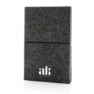XD GRS certified recycled felt A5 softcover notebook