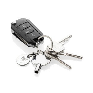 XD RCS recycled zinc alloy radiator key keychain with coin