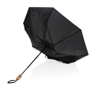 XD Umbrelă Impact AWARE RPET 190T din bambus, 21" cu deschidere/închidere automată - Img 5