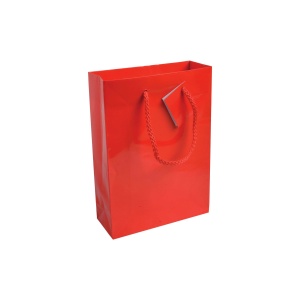 157 g/m2 laminated paper shopping bag with gusset and bottom reinforcement, string handles - Img 5