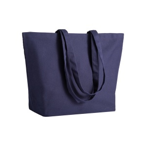 280 g-m2 cotton shopping bag, long handles and bottom gusset - Colour migration may occur