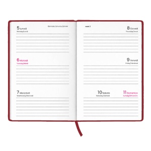 Agenda săptămânală de buzunar 2027. Copertă rigidă din cart laminat mat - Img 5