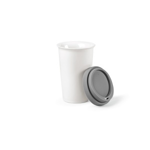 AO Cana de călătorie Tagus din ceramică 330 ml. Perete dublu cu capac colorat